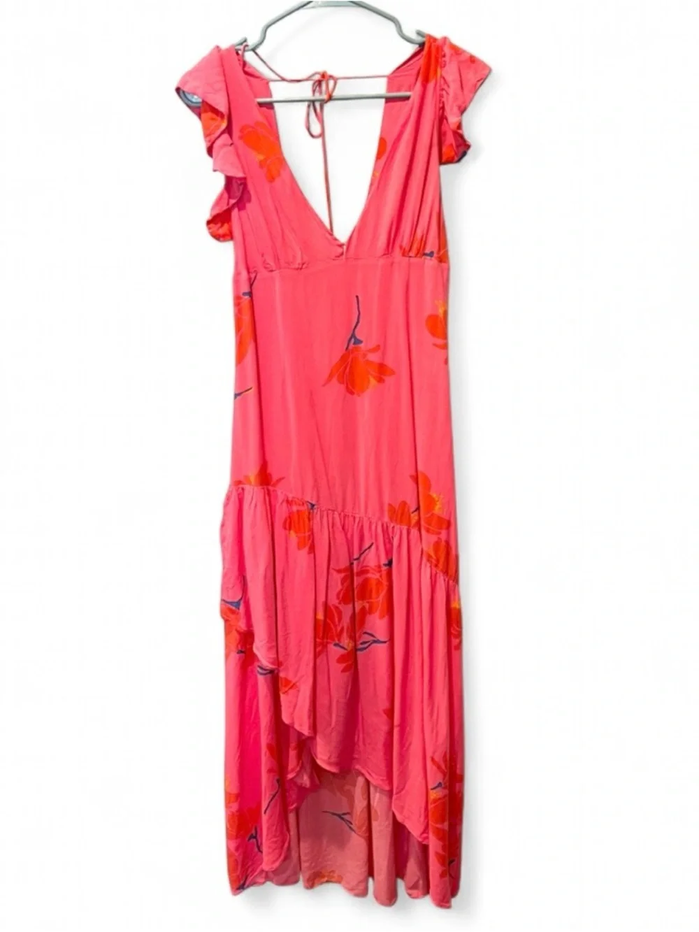 FP Pink Floral High Low Dress Wedding Guest 6 - Picture 5 of 14